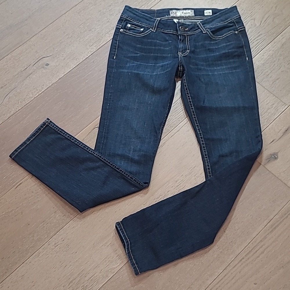 EUC BKE Jeans Women's sz 27R Payton Skinny Low Rise Bling Pocket Denim Jeans
